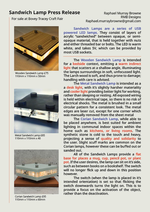The single-page press release