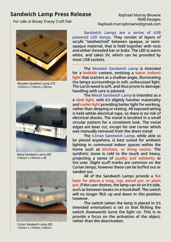 The single-page press release